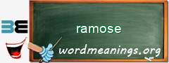 WordMeaning blackboard for ramose